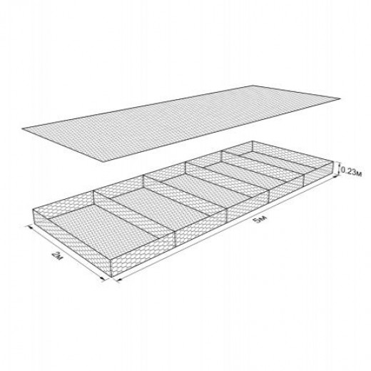 Габион ГСИ-М-5,0х2,0х0,23-С80-2,7-Ц