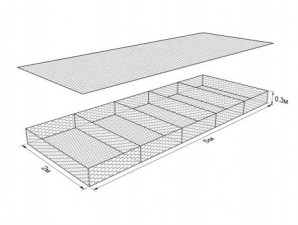 Габион ГСИ-М-5,0х2,0х0,3-С60-2,4-Ц